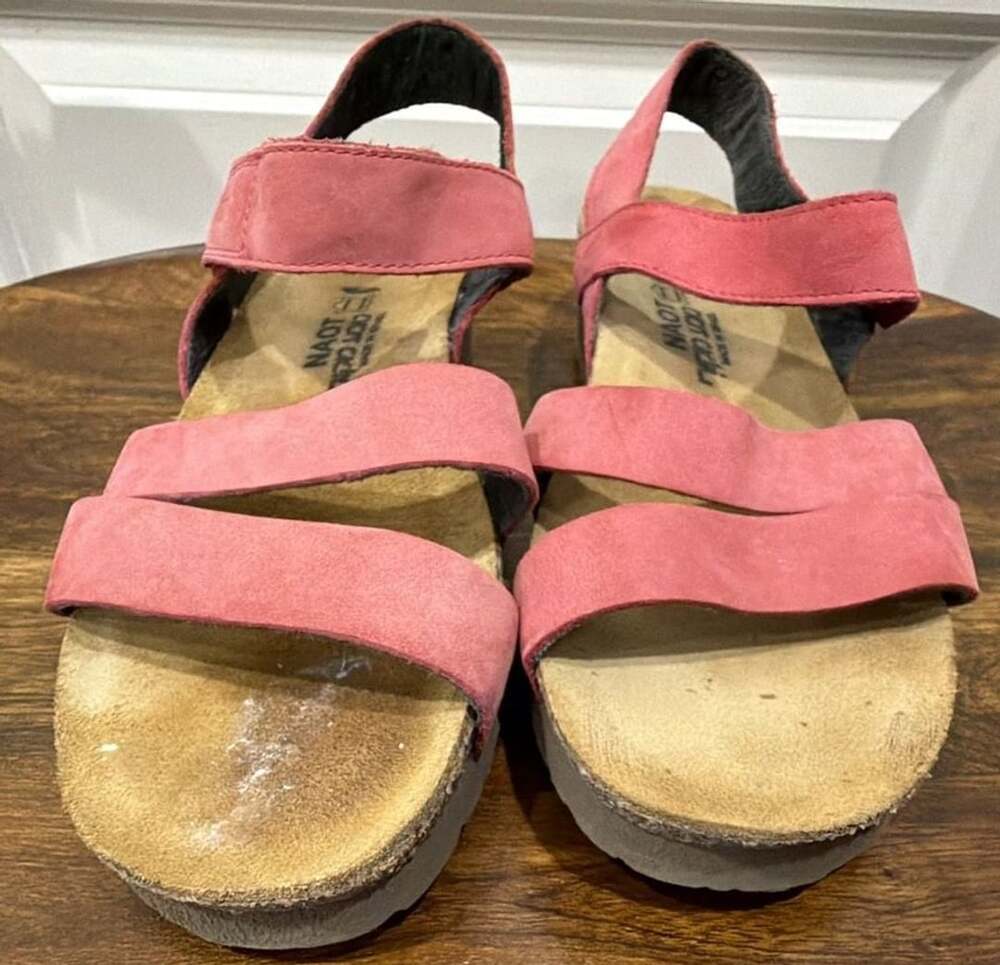 Naot Kayla Sandals Size 38 Pink Leather B1